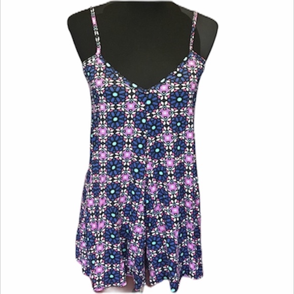 Boohoo Flower Romper Multi Color Size 8 - Picture 1 of 7